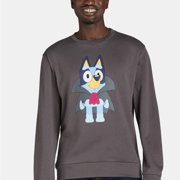 Men's Charcoal Graphic Crewneck Sweater - Picture 1 of 7